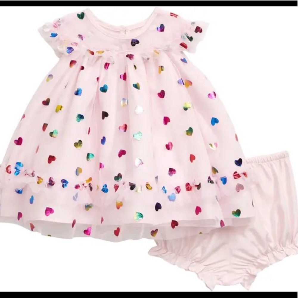 Pippa and Julie foil heart tulle dress 18 mos